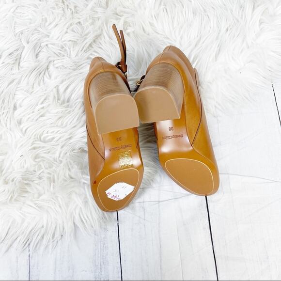 See By Chloe Women's Louise High Block Heel Leather Brown Booties Sz‎ 36 NEW - Picture 4 of 6